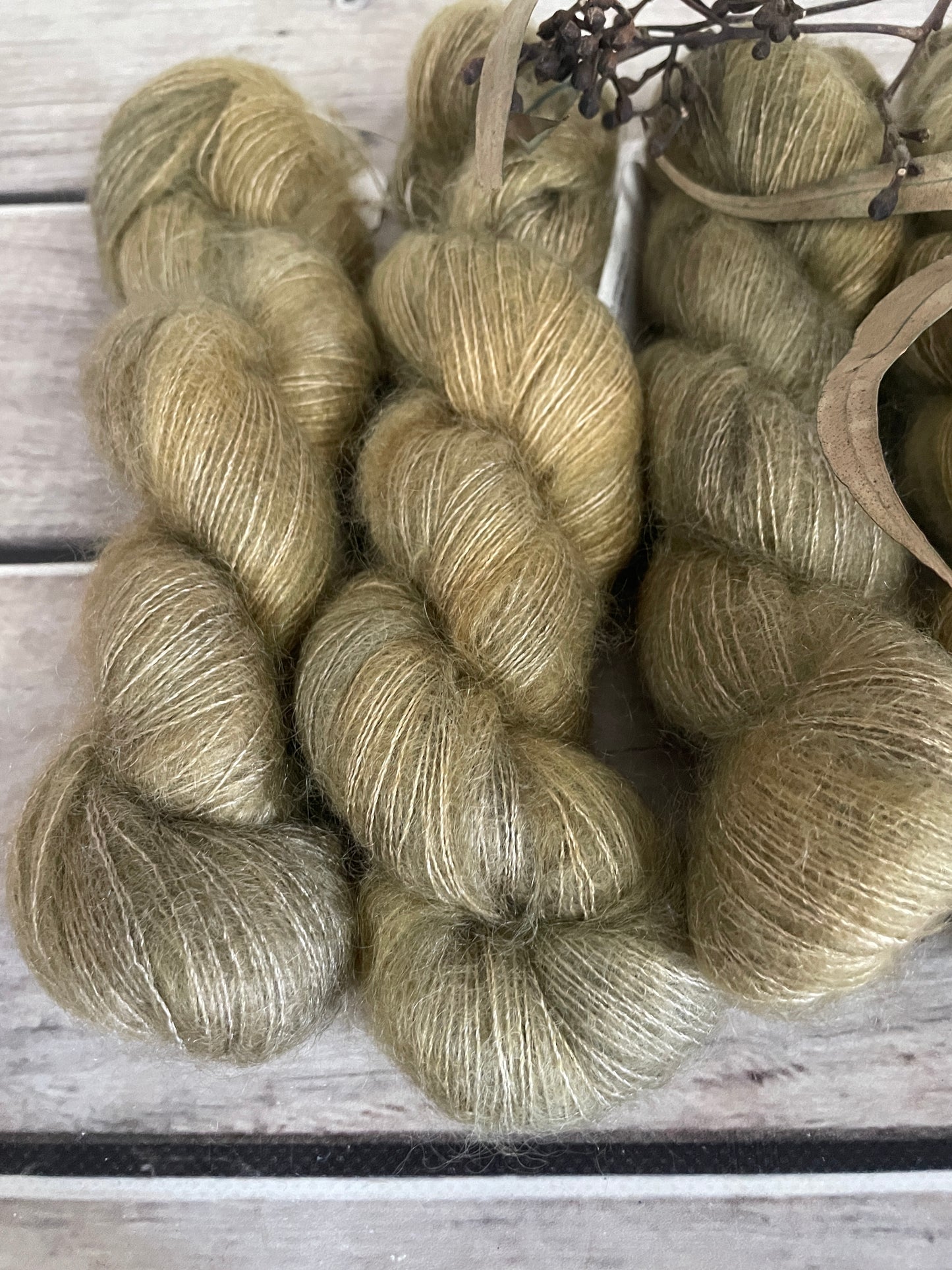 Old Gold on ShuiYun - 2 ply lace in Mohair and silk