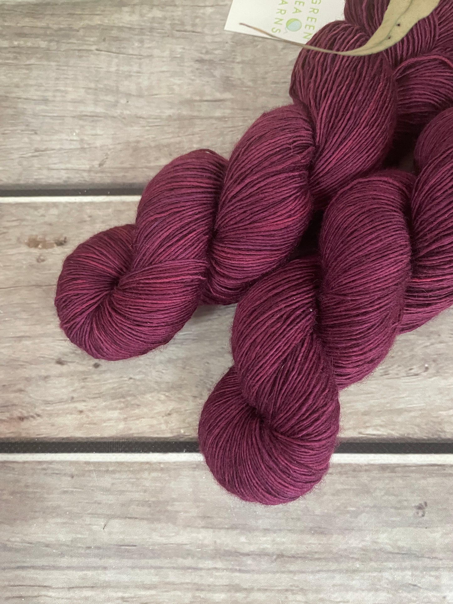 Raspberry Beret - 4 ply Merino/silk single -Osmanthus