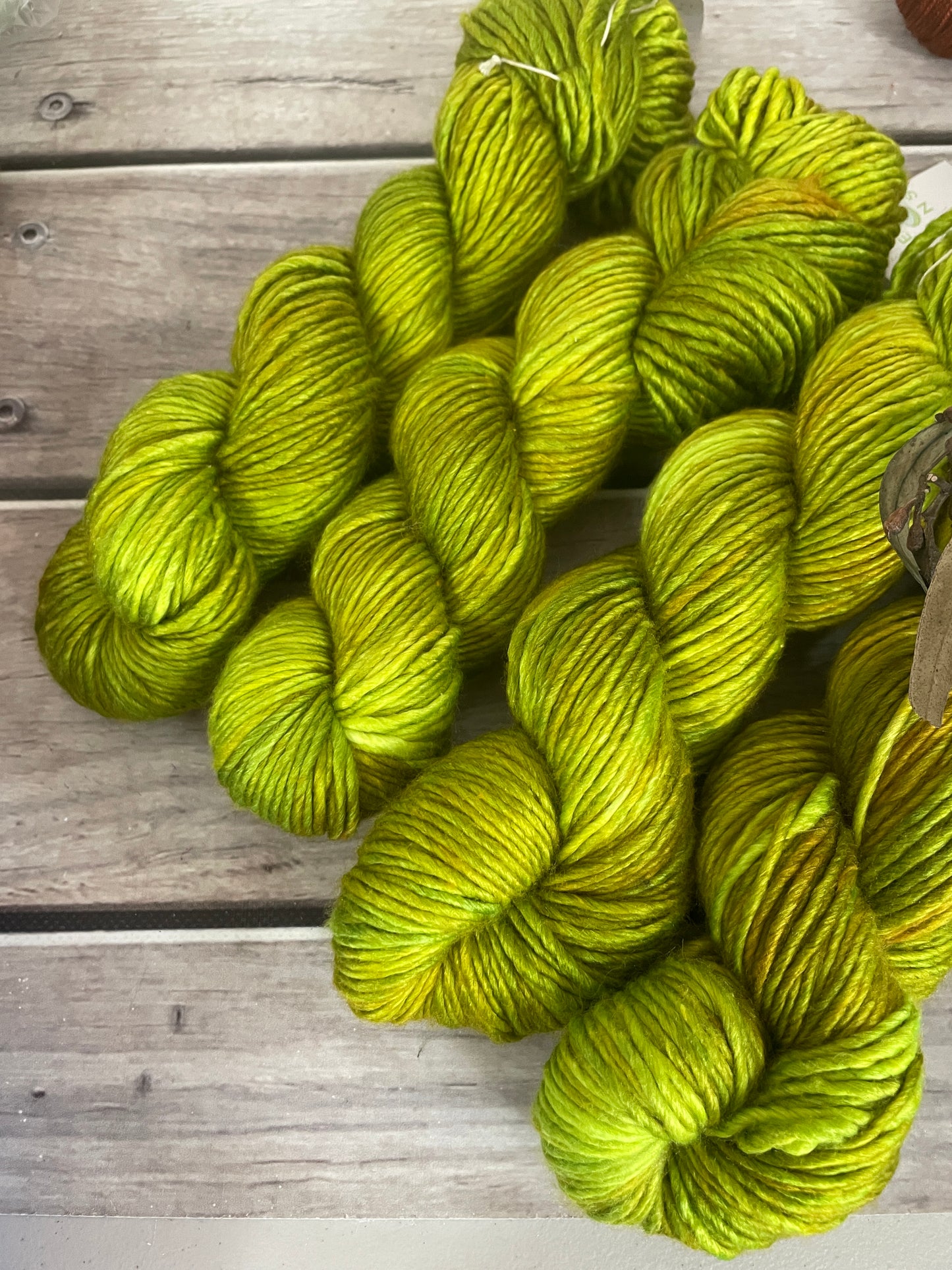 Radio Green - 10 ply merino/silk singles - Peach