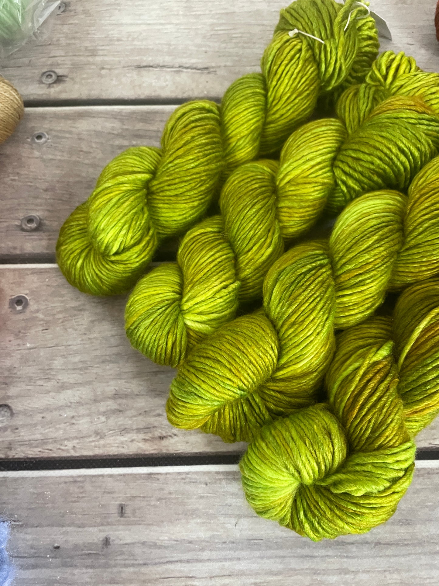 Radio Green - 10 ply merino/silk singles - Peach