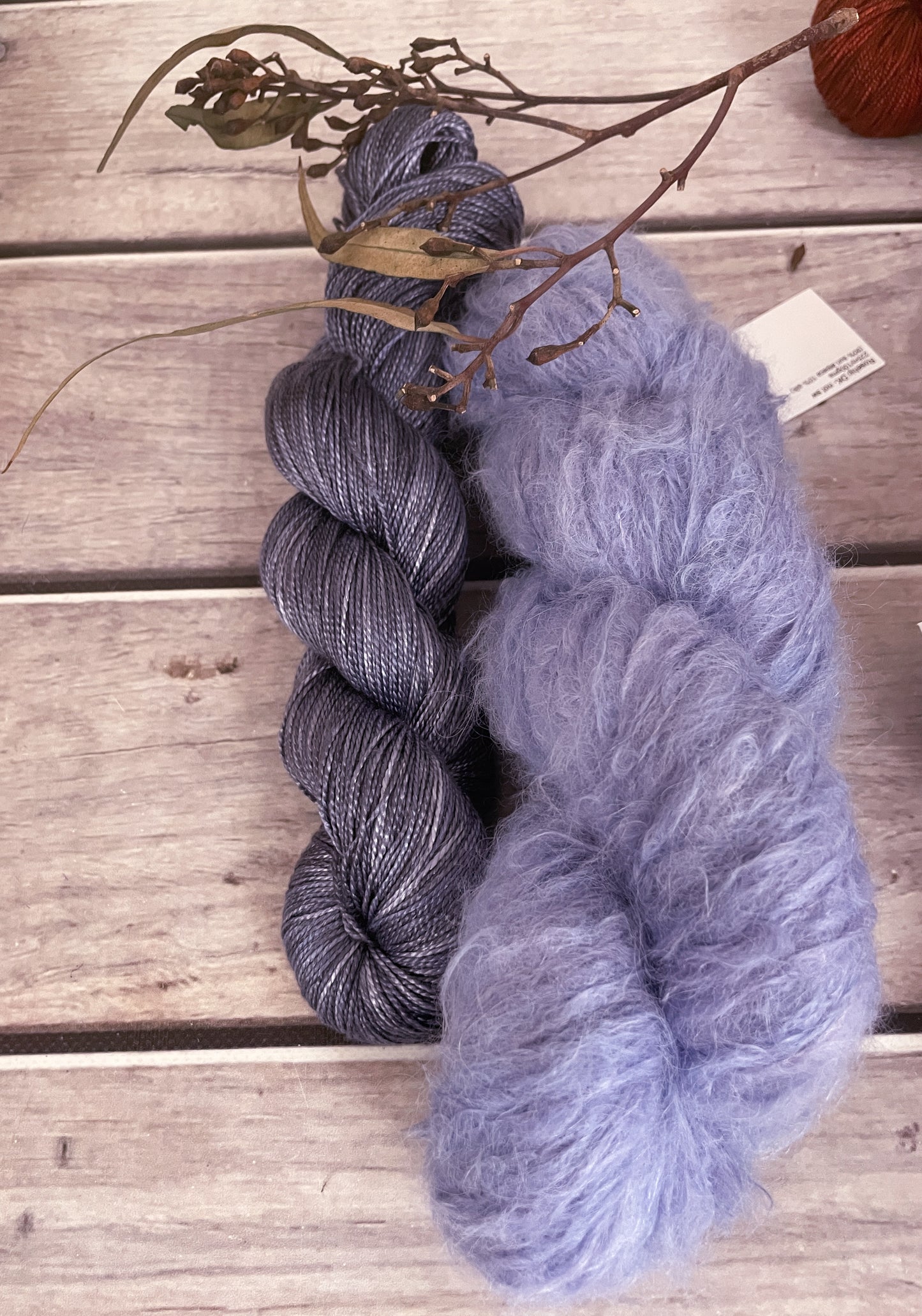 Periwinkle - 8 ply suri/silk fluff - Rosehip DK