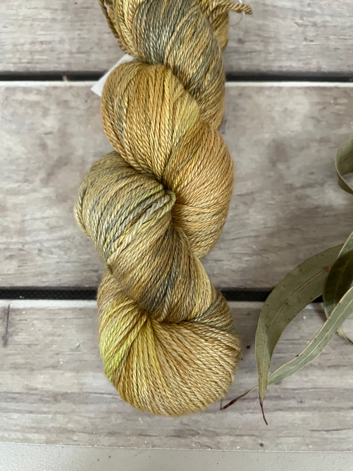 Old Gold - merino/silk 4 ply - White Cloud f