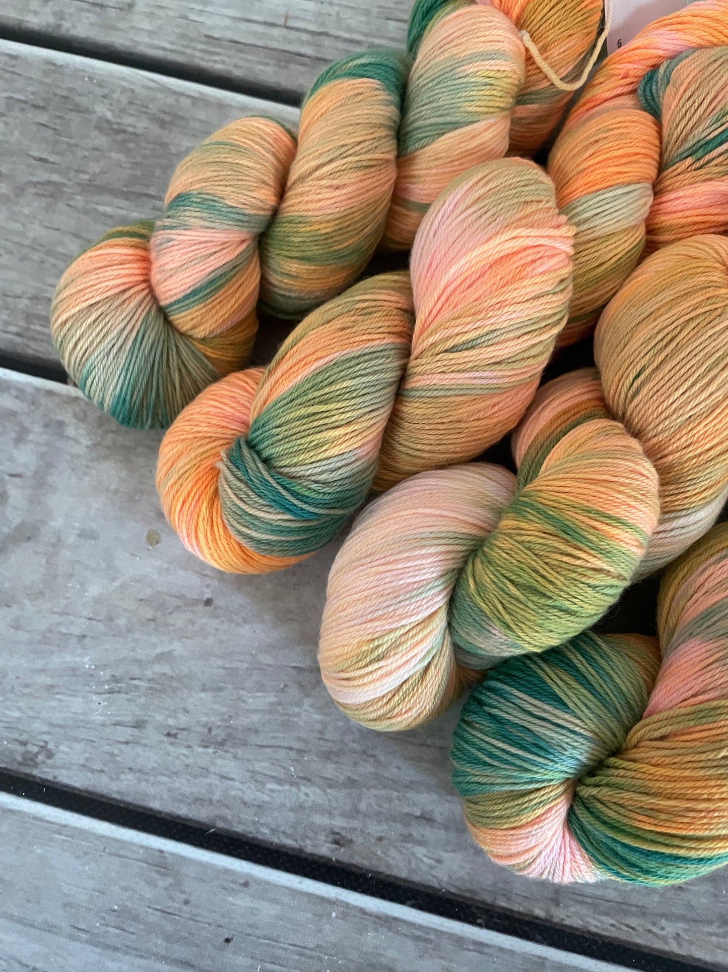 Tropical Travels ooak - sock yarn in merino and nylon - Darjeeling