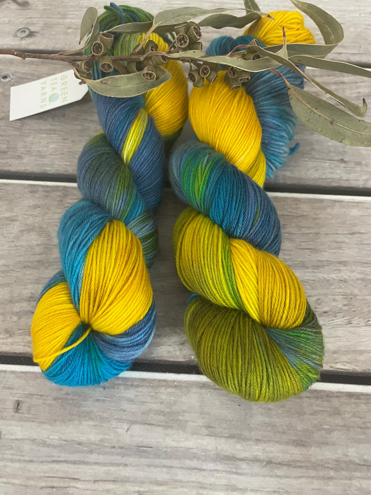 Sunburst ooak - sock yarn in merino and nylon - Darjeeling