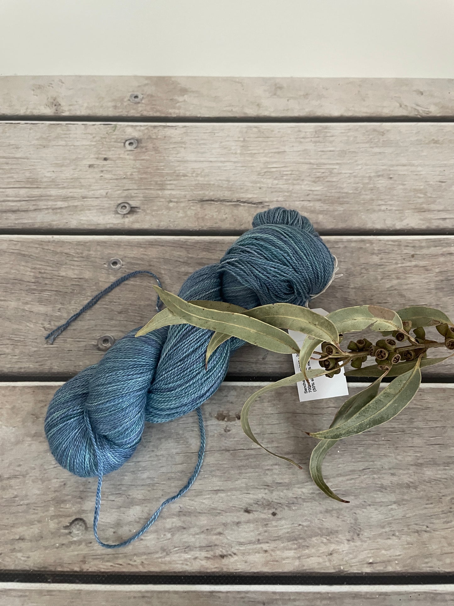 Washed Out ooak - 2 ply in Silk and Merino - Sencha