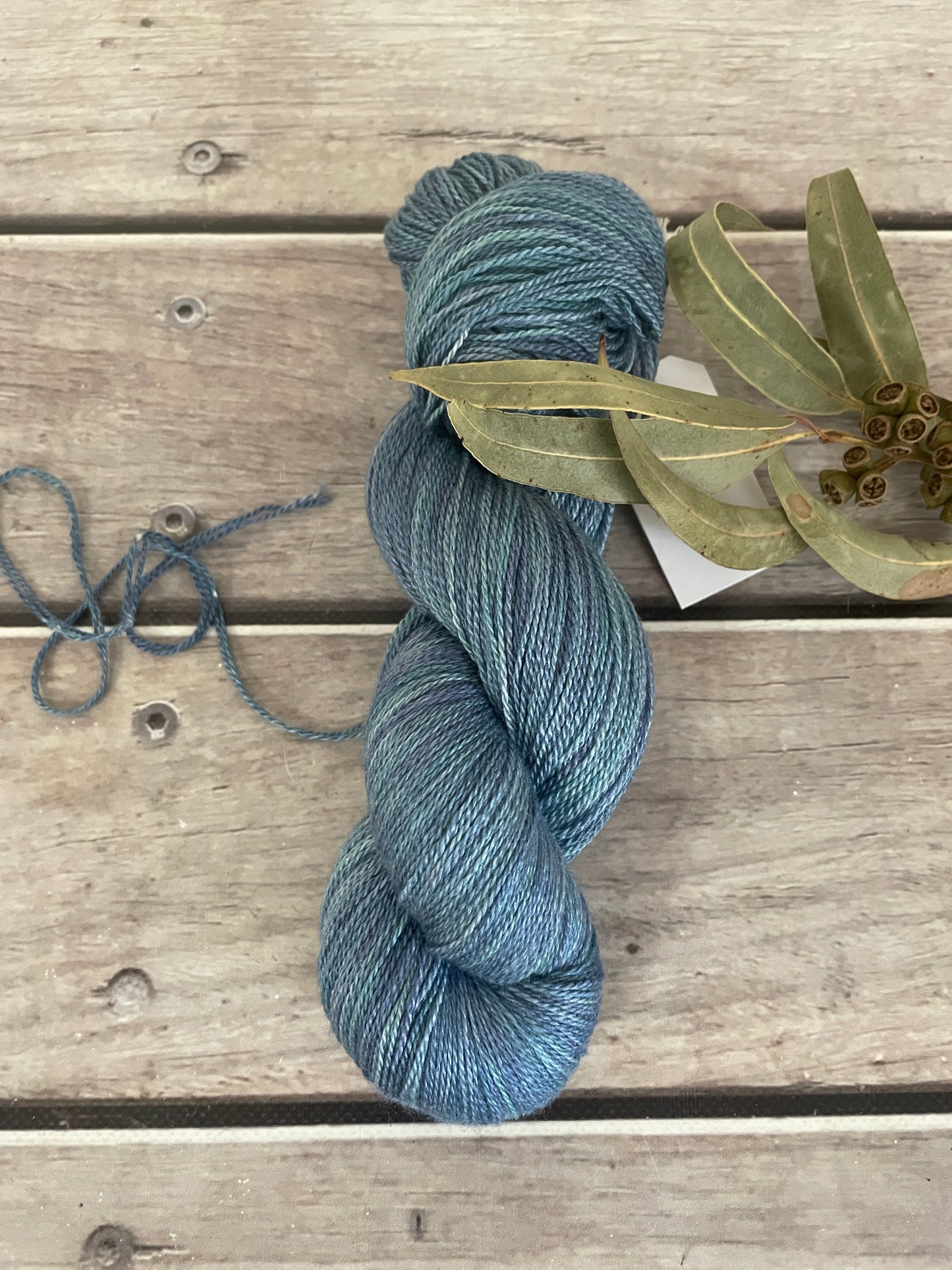 Washed Out ooak - 2 ply in Silk and Merino - Sencha